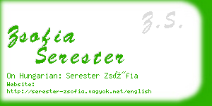 zsofia serester business card